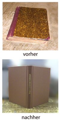 M&auml;rchenbuch Au&szlig;enansicht vorher - nachher